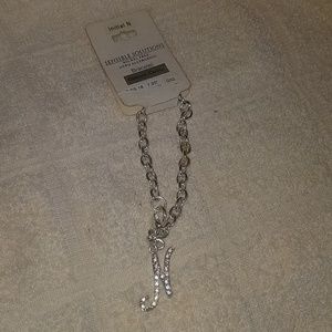 Initial "N" bracelet genuine crystal